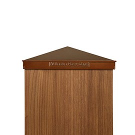 8x8 Copper Post Cap (8.0") │ Copper Coated Aluminum Pyramid Style Metal Top for Outdoor Fences, Mailboxes & Decks, by Atlanta Post Caps