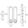 HOCONNIE Recessed Pocket Door Handle Sliding Door Lock and Pull