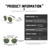 OSSAT Double Bridge Round Sunglasses Metal Frame