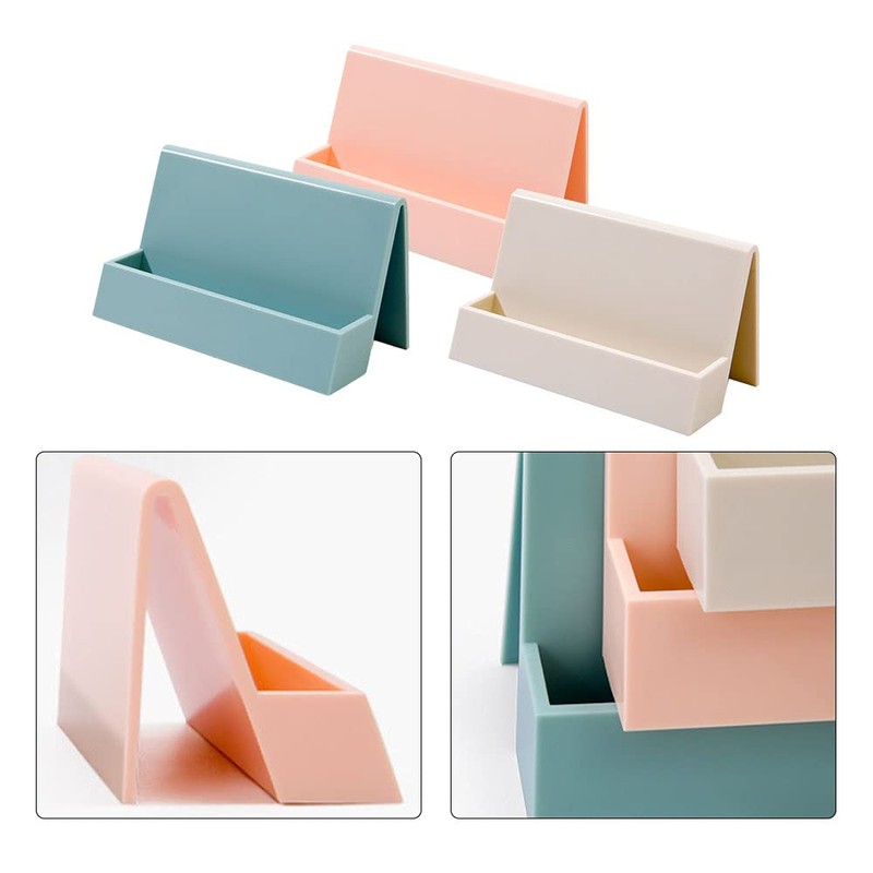 Adipn 3 Pcs Business Card Holder Plastic Name Card Case