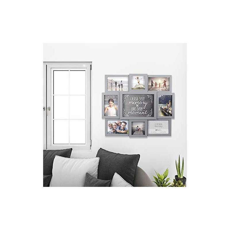 Malden International Designs Gray Cherish Every Moment 8-Opening Sentiment Dimensional