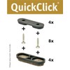 Wagner QuickClick Tandem Chair Glides Felt Glides 16 Pieces Set