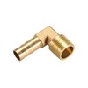 sourcing map Brass Barb Hose Fitting, 90 Degree Elbow 10mm