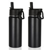 Volhoply 18oz Insulated Water Bottle Bulk 2 Pack,Kids Stainless Steel