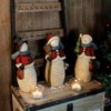 Christmas Snowman Figurines, Xmas Holiday Winter Wonderland Decoration Home Indoor