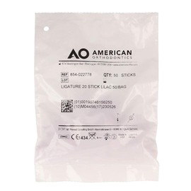 American Orthodontics Ligatures 20 Stick Lilac | 50 Sticks/1,000 Per Pkg | Made in the USA | Hypo-Allergenic, Non-Latex, Medical Grade Polyurethane Elastic Bands | .045 Inner / .115 Outer Diameter