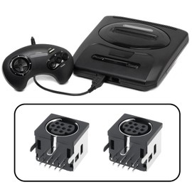 Be In Your Mind Pack of 6 9 Pin AV Connector for Game Consoles Compatible with Sega Genesis Mega Drive 2