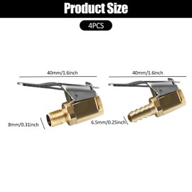 ZEACCT Pack of 4 Tyre Valve Air Pump Clip, Quick Conversion for Head Clip Type Nozzle, Car Thread Nozzle Adapter, Car Air Pump Thread Nozzle Adapter, for Car and Truck Valves