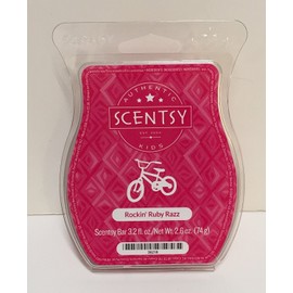 Scentsy Rockin' Ruby Razz Bar Wickless Candle Tart Wax, 8 Squares