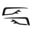 Pair Front Fog Light Lamp Eyebrow Trim Glossy Black for