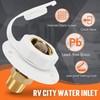 TONDA RV City Water Inlet with Check Valve, Brass Thread