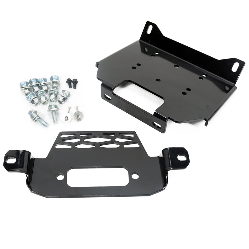 ECOTRIC Winch Mount Plate Bracket Kit Compatible with 2014-2019 Polaris