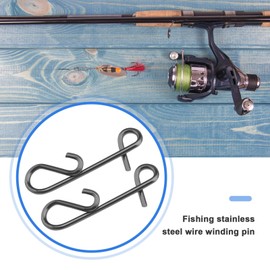 The Lord of the Tools 100PCS Fishing Knotless Connector 5 Sizes S-XXL Stainless Steel Knotless Cord Connector Fishing Accessories for Freshwater and Saltwater Fishing