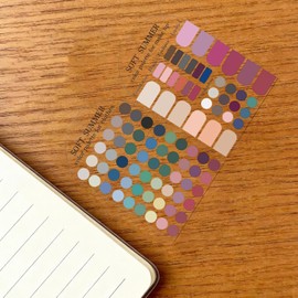 Tarjetas de Paleta de Colores Guía de Combinación de Paletas de 2 Piezas Guía Coincidencia Plantilla Color Personal para amantes de la ropa maquillaje labial sombras bolso viaje armario
