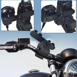 HYS Clamping Mechanism for The Handheld CB Radio/Marine Radio/Walkie Talkie/Mobile Radio Shoulder Speaker Mic is Strong and The Quick-Release,Belt Clip& Round Knob Holder Base