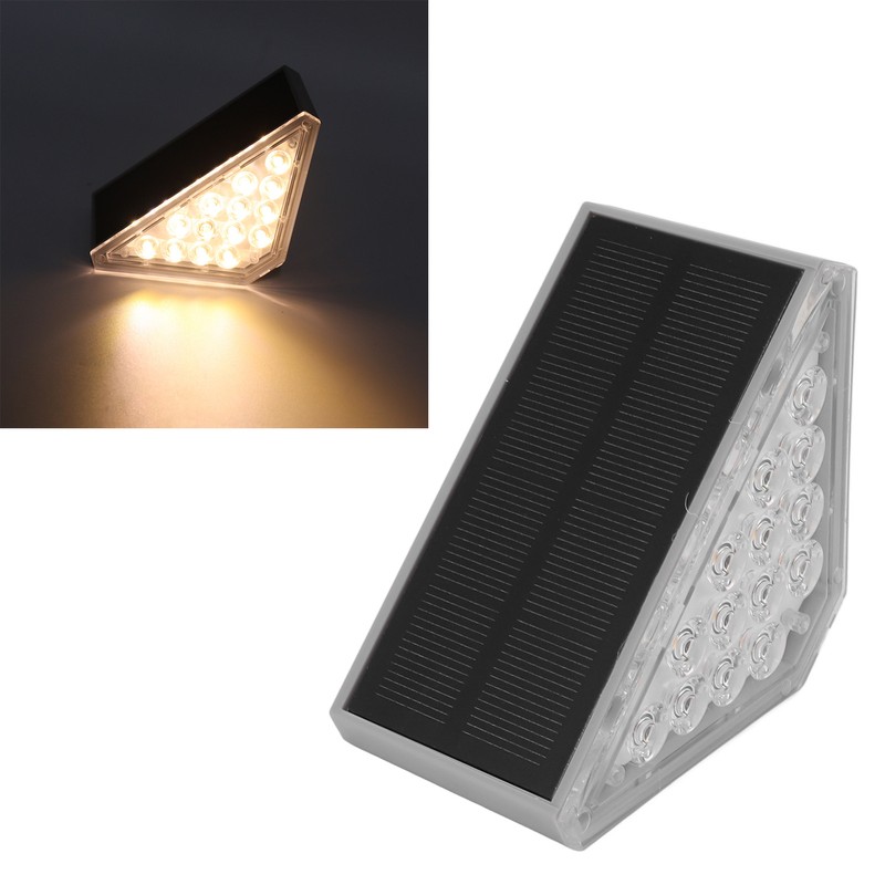 2 Set Solar Step Lights Triangle Solar Stair Light IP68