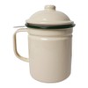 Victor Enamel Oil Pot with Green Rim, Steel, 17x13x19 cm