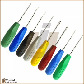 Medentra Dental Luxating Root Extraction Elevators Multi Color Handle Tooth Surgery Set