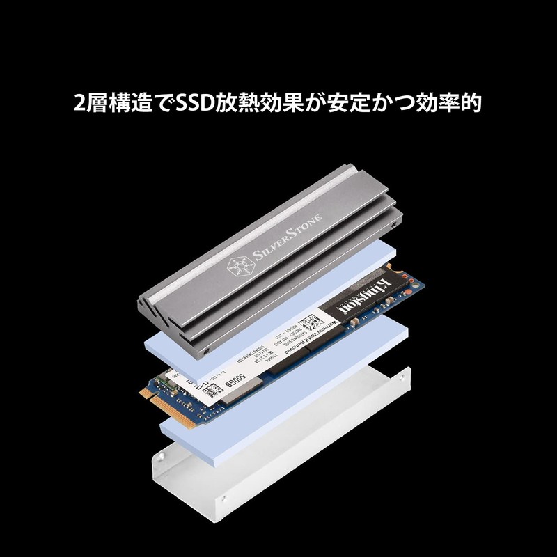 Silver Stone SST-TP04T M.2 Heatsink Aluminum Alloy NVMe SSD Cooling