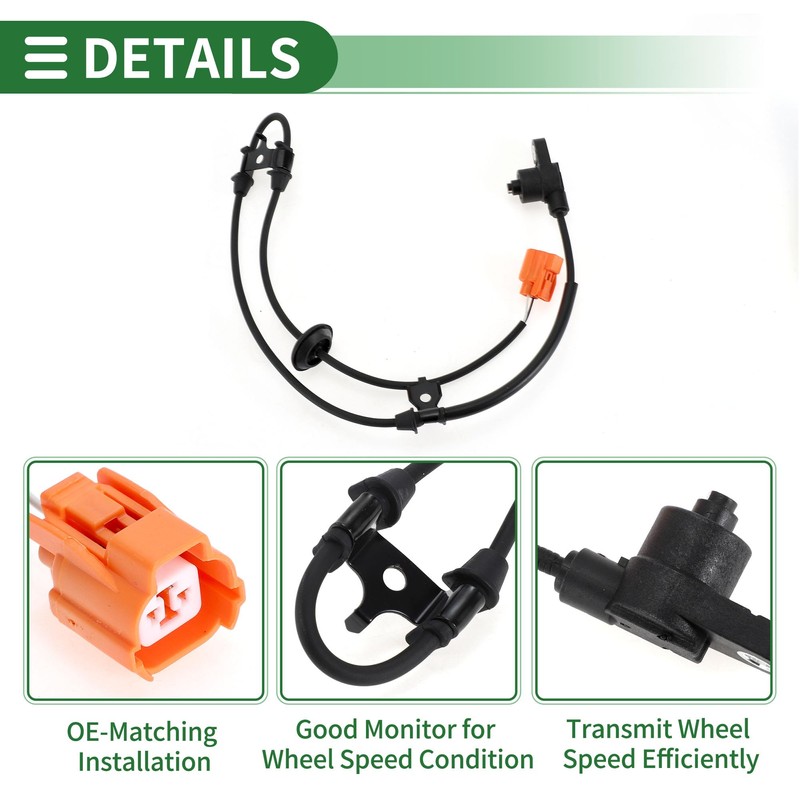 Motoforti Compatible with Honda ABS Wheel Speed Sensor ABS Sensor