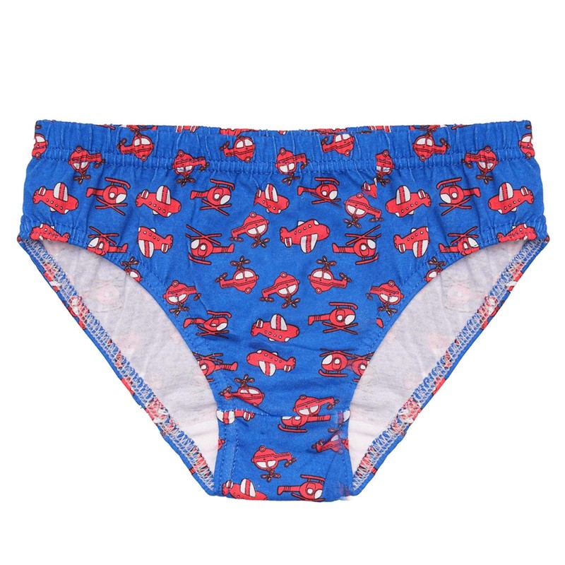 Thingimijigs Boys' 7 Pack Cotton Briefs – Transport Prints –