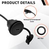 QINJOOELC USB A 3.0 to USB C Panel Mount Extension