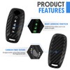 WORCAS 2 Pcs Key Fob Case Carbon Fiber Pattern Silicone