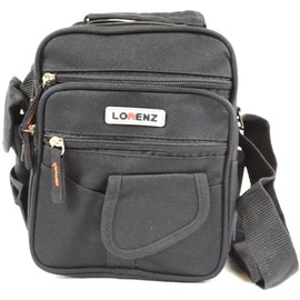 Handy Canvas Style Multi-Purpose Shoulder Bag / Cross Body Bag / Travel Bag ( Black )