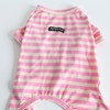 BT Bear Dog Clothes Colorful Striped Soft Cotton Pajamas Jumpsuit