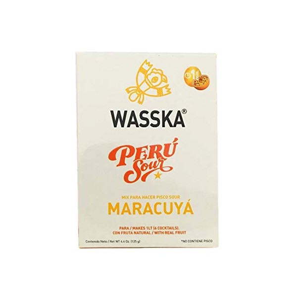 4.4 oz Bag Wasska Peruvian Mix Pisco Sour Passion Fruit / Mix para hacer Pisco Maracuya