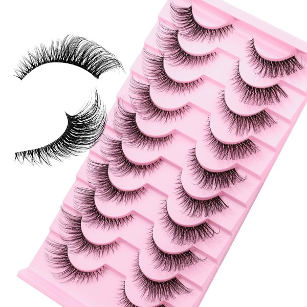 FADLASH False Eyelashes Natural Look Cat Eye Lashes Wear Comfortable