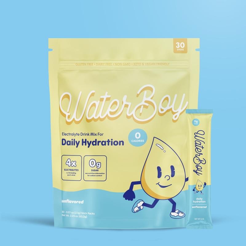 Daily Hydration Supplement | Sugar Free 1,570mg Electrolyte Powder Packets:_Blue