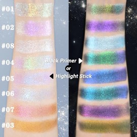 Multichrome Eyeshadow Stick,8 Colors Contour Highlighter Stick Makeup Collection,3 In 1 Eye Blush Ande Lip Highlighter Makeup For Face And Body#01
