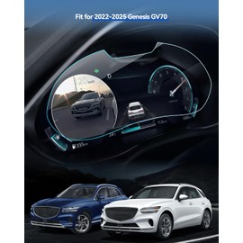 LANTU 2PCS Car Screen Protector for 2022 2023 2024 2025 Genesis GV70 Dashboard Nano Touchscreen Protector Film HD Clear Bubble Free