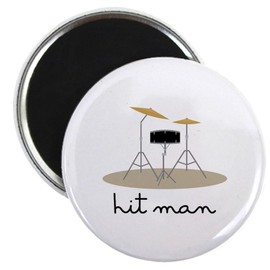 CafePress Hit Man Magnets 2.25" Round Button Magnet (10 pack)
