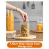 ZENS Glass Food Storage Jars Set of 2, 50oz Clear