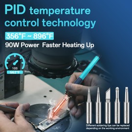 BAKON 968S Soldering Iron Kit,Digital Soldering Station with Sleep Mode,Fast Heating Up,°C/ºF Conversion,ESD Safe