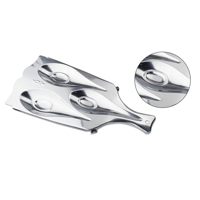 DOITOOL Soup Spoons, 3 Cavities Spoon Rest Stainless Steel Spoon