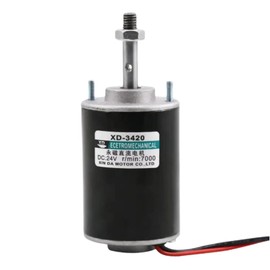 XWG High Torque DC Motor,Permanent Magnet Generator,24V 7000RPM Generator Motor,Suitable for Cotton Candy Machine, Small Cutting Table, Grinding Machine, Etc.Threaded Shaft