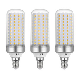 SCNNC E14 Corn Cob LED Light Bulb 20 W, AC175-265 V, 2200 lm Warm White 3000 K, Not Dimmable, Equivalent to 200 W Incandescent Bulb, E14 LED Corn Bulbs for Wall Lamp, Floor Lamp, Chandelier, Pack of 3