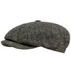 WEROR WEROR-434.1 Men's Flat Cap Peaked Cap with Peak Herringbone