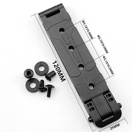 YCYU 2-Pack 3" Holster Attachment Clip for DIY Knife Sheath, Mag Pouches, Vest & Backpacks, Taser, with Mounting Hardwares