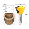 YONICO Birdsmouth Router Bit 16 Sided 1/2-Inch Shank 15137