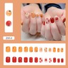 Fruit Press on Nails Short Square Fake Nails Full Cover