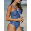 CUPSHE Women's One Piece Swimsuit V Neck Shining High Push
