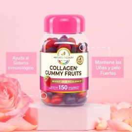 Nature´s therapy Colágeno En Gomitas Piel Cabello Y Uñas Radiantes, 150 Nt® Sabor Frutales
