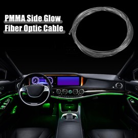 X AUTOHAUX 2.5m 8.20ft 4mm 0.16" Transparent Universal PMMA Optic Fiber Side Glow Cable Fiber Optic Cable for Car - Pack of 1
