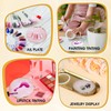 Wanmu 2Pcs Resin Nail Art Palette, Nail Painting Mixed Color