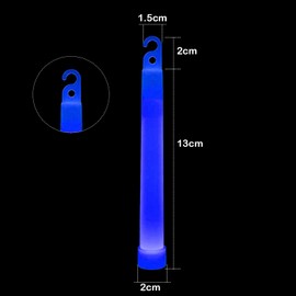 Trimming Shop 6 inch Glow Sticks Lanyard Premium Ultra Bright Glow in the Dark Rod Mega Party Pack of 25 (Blue) for New Year’s Eve, Graduation Party, Camping