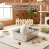 Maxcheck 2 Pcs Large Rabbit Litter Box, Stainless Steel Rabbit
